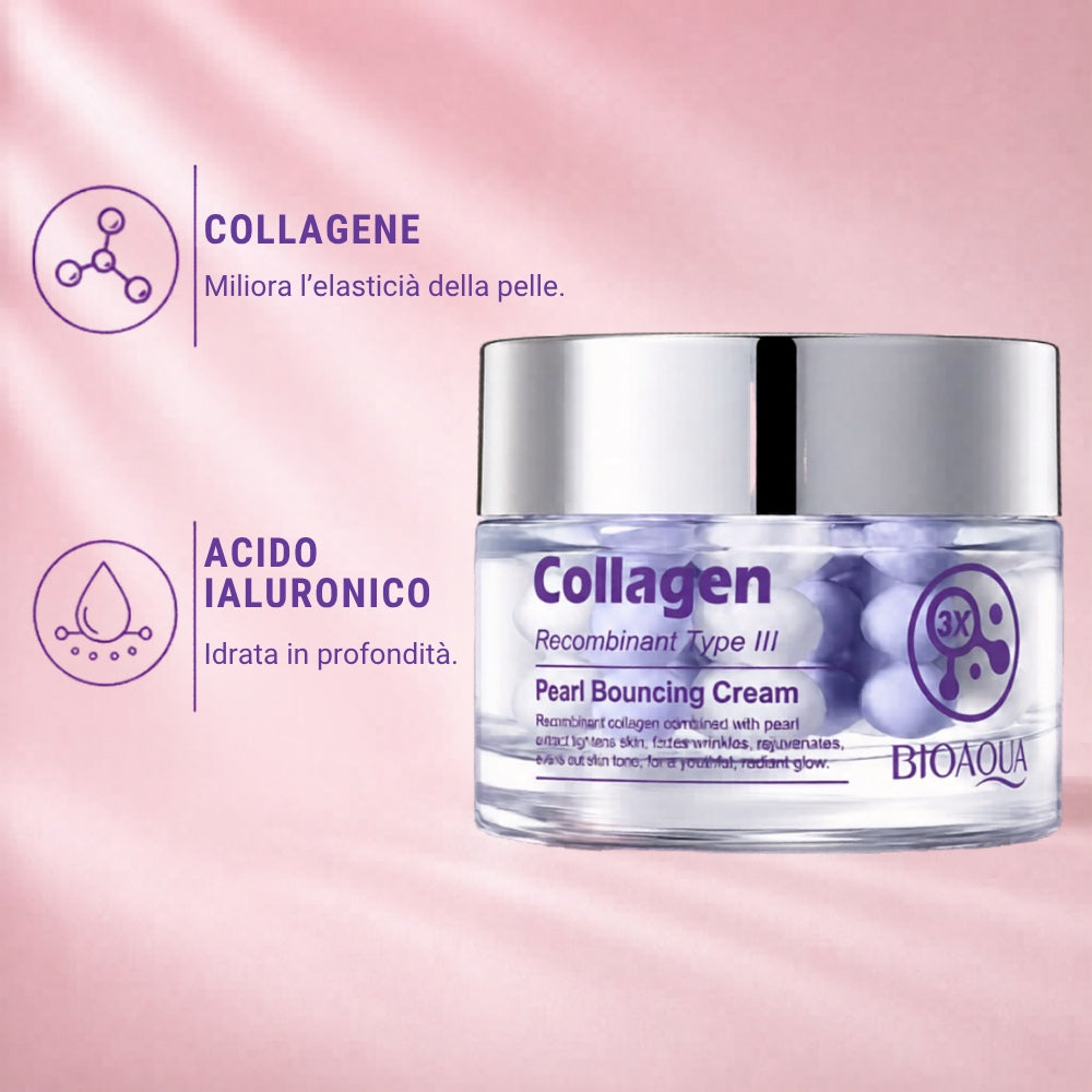 Crema Viso al Collagene e Acido Ialuronico Bioaqua – Effetto Idratante e Rimpolpante
