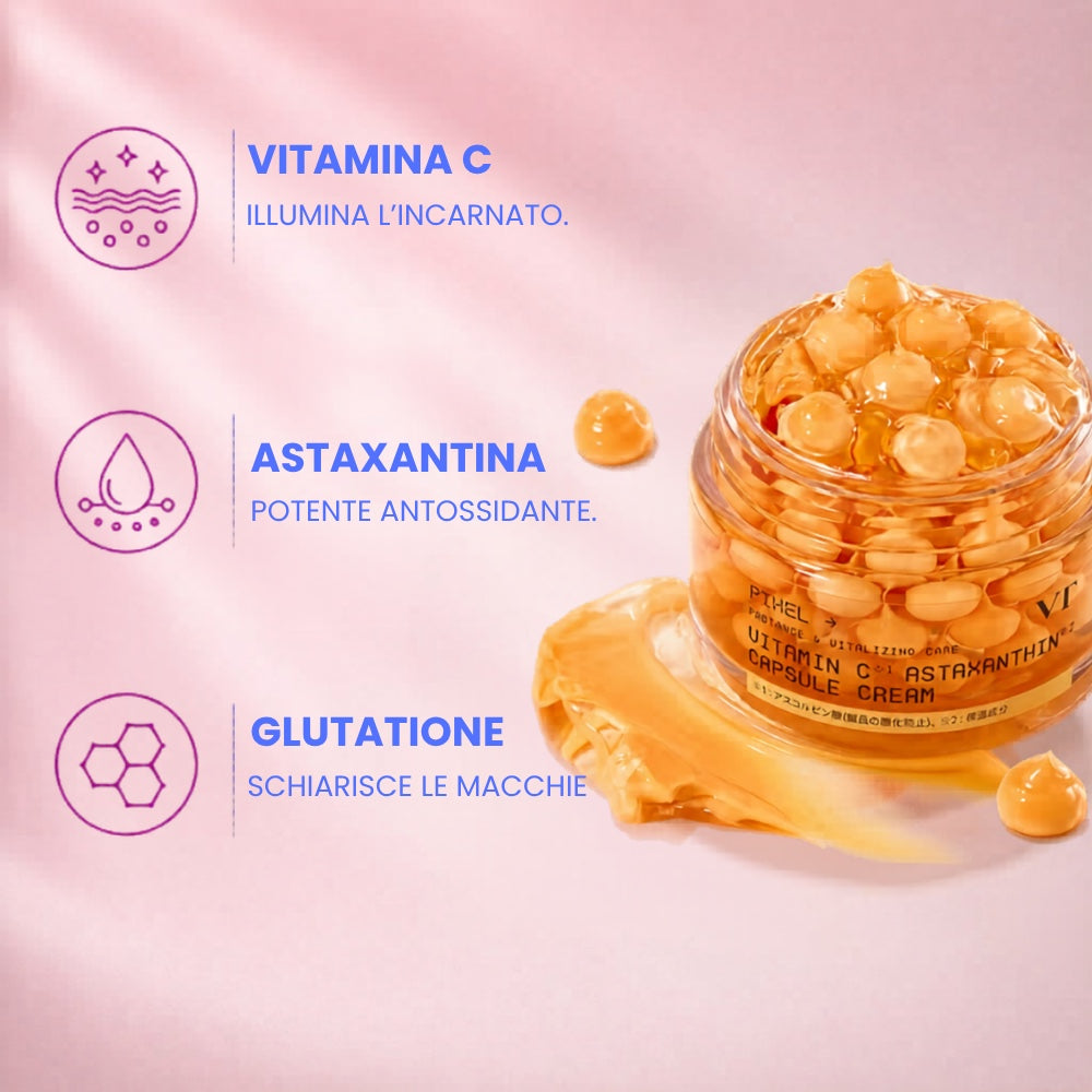 Crema Viso Vitamina C, Astaxantina e Glutatione – Illuminante e Antiossidante
